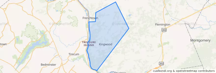 Mapa de ubicacion de Kingwood Township.