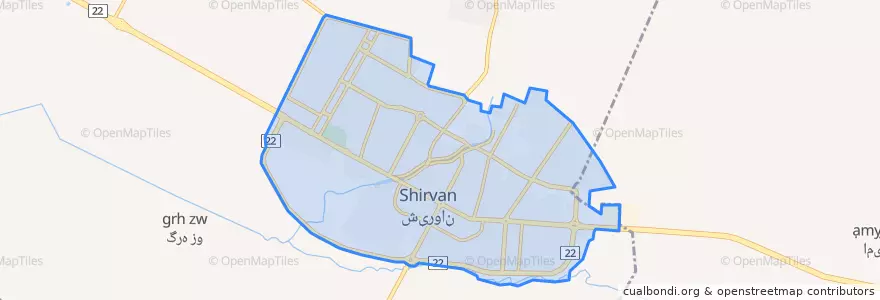 Mapa de ubicacion de Shirvan.
