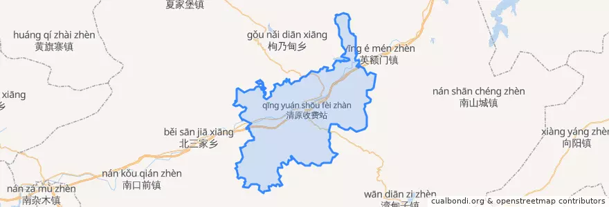 Mapa de ubicacion de 清原镇.