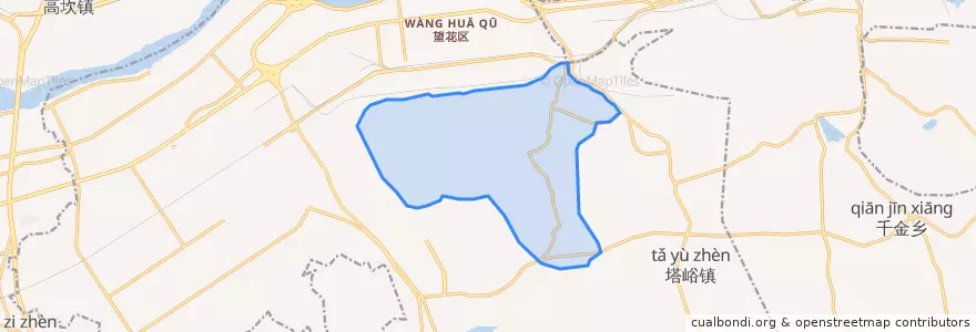 Mapa de ubicacion de Yanwu Subdistrict.