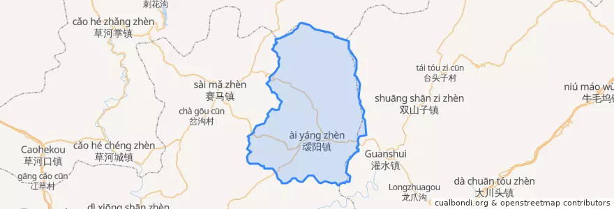 Mapa de ubicacion de 爱阳镇.