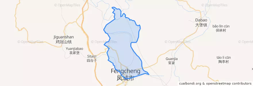 Mapa de ubicacion de 凤凰城街道.