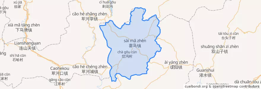 Mapa de ubicacion de 赛马镇.