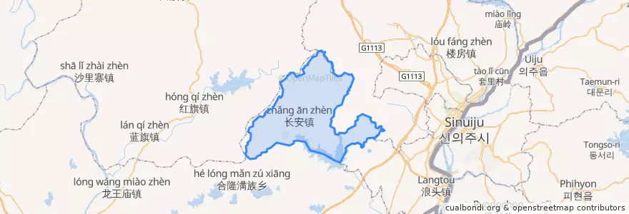 Mapa de ubicacion de 长安镇.