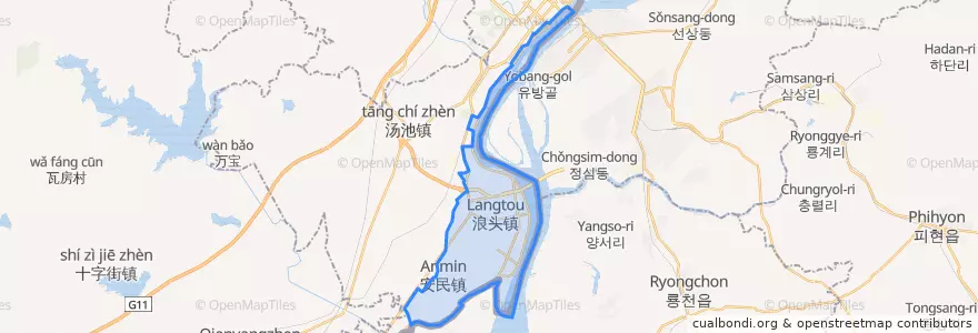 Mapa de ubicacion de 浪头镇.