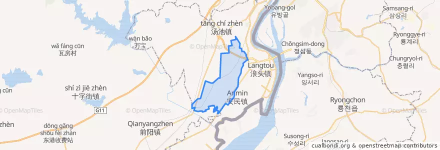 Mapa de ubicacion de 安民镇.