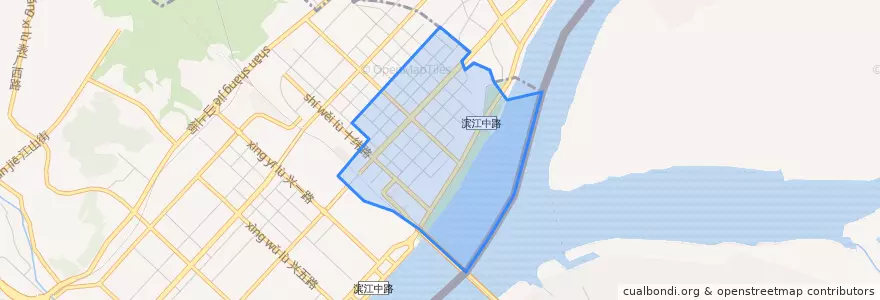 Mapa de ubicacion de Toudaoqiao Subdistrict.