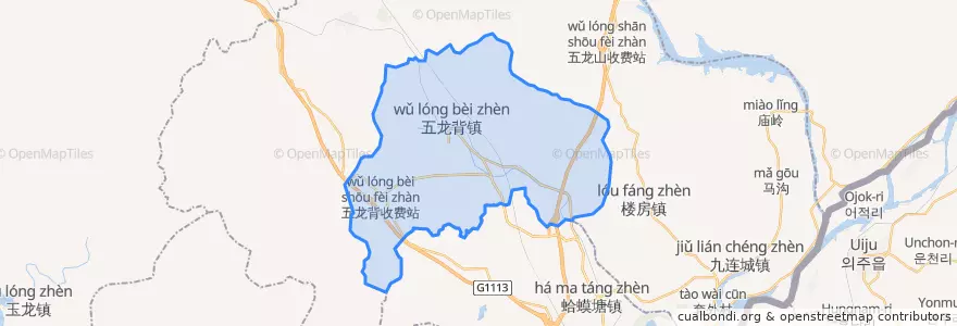 Mapa de ubicacion de Wulong.
