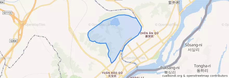 Mapa de ubicacion de 九道街道.