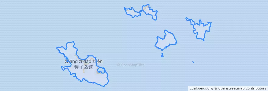 Mapa de ubicacion de 獐子岛镇.