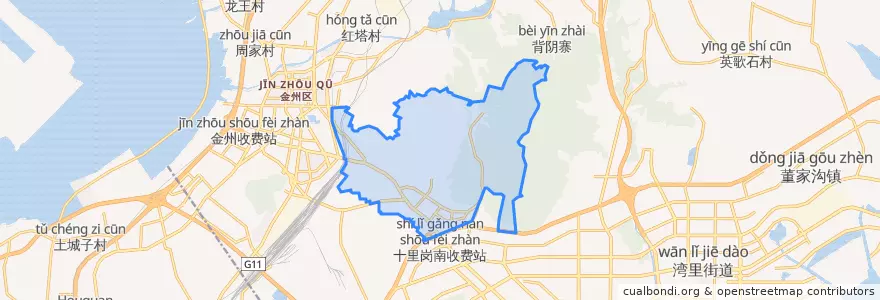 Mapa de ubicacion de 先进街道.