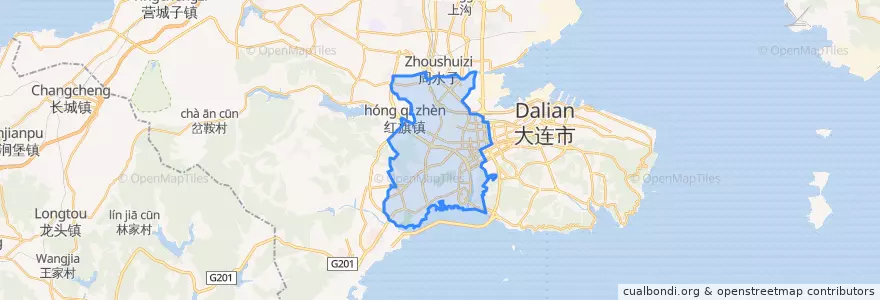 Mapa de ubicacion de 沙河口区.