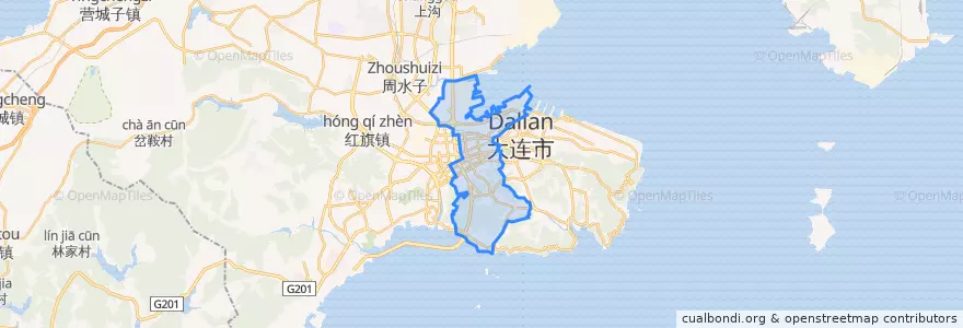 Mapa de ubicacion de Xigang District.