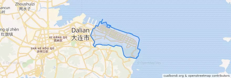 Mapa de ubicacion de 海军广场街道.
