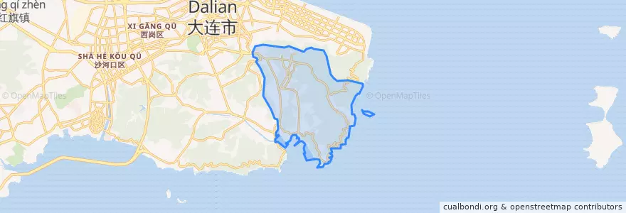 Mapa de ubicacion de Laohutan Subdistrict.