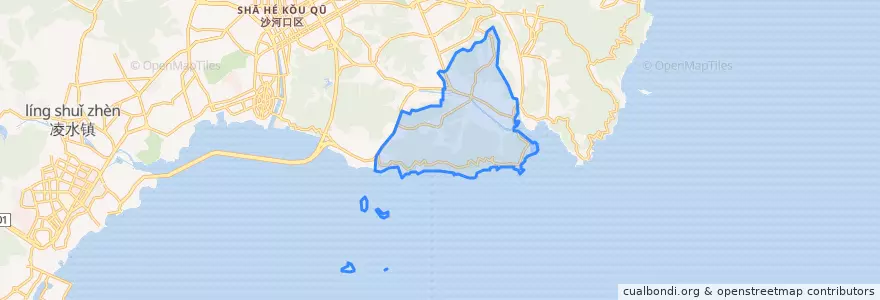 Mapa de ubicacion de Taoyuan Subdistrict.