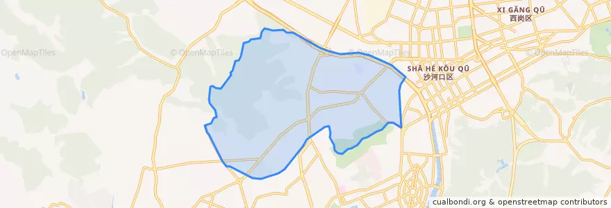 Mapa de ubicacion de Nanshahekou Subdistrict.