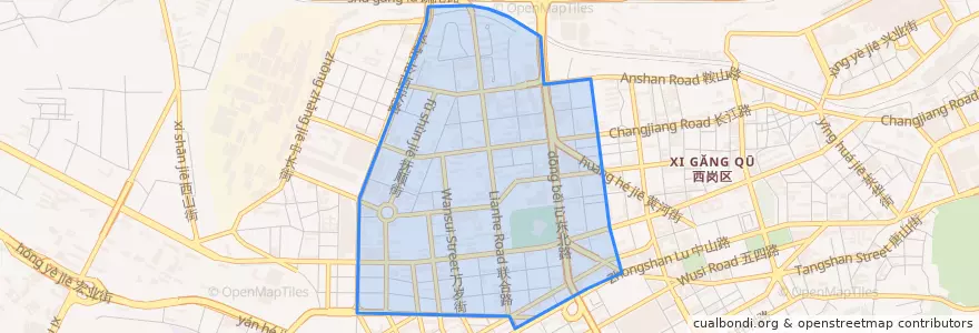 Mapa de ubicacion de 中山公园街道.