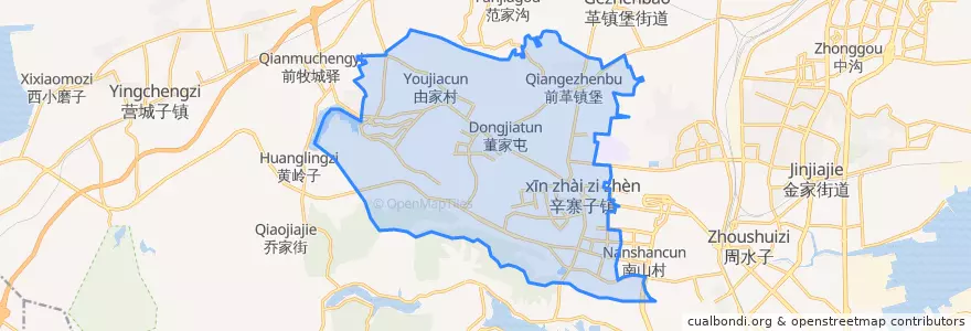 Mapa de ubicacion de 辛寨子街道.