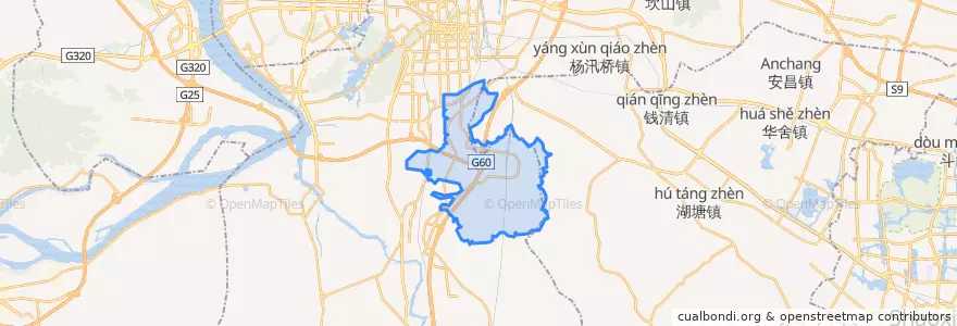 Mapa de ubicacion de Suoqian.