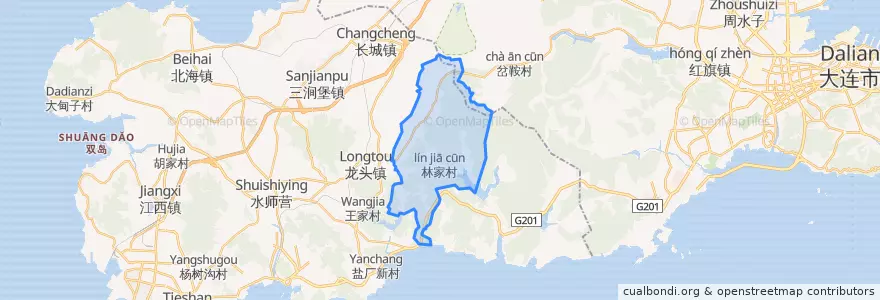 Mapa de ubicacion de 大连奶牛场.