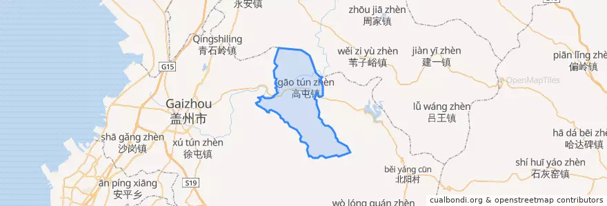 Mapa de ubicacion de Gaotun.