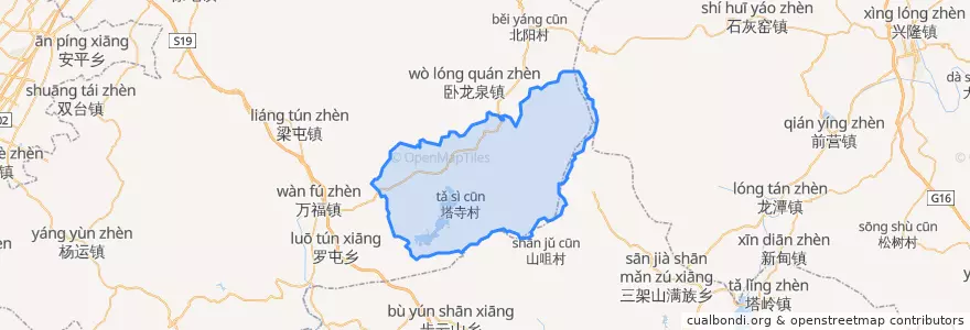 Mapa de ubicacion de Kuangdonggou.