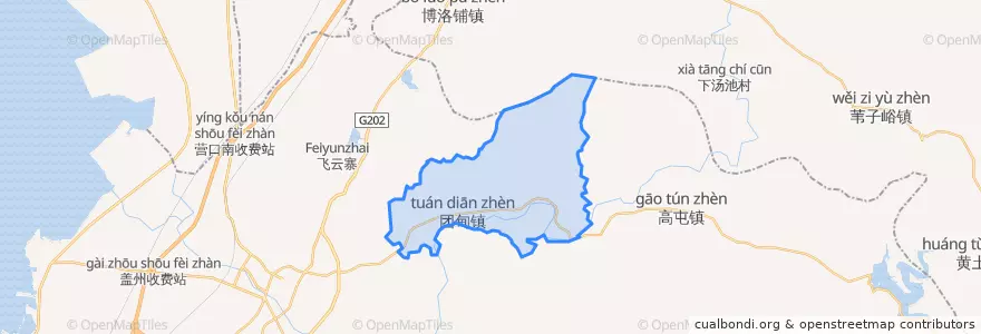 Mapa de ubicacion de 团甸镇.