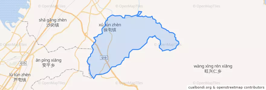 Mapa de ubicacion de Xutun.