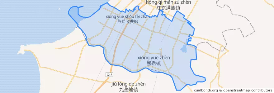 Mapa de ubicacion de 熊岳镇.