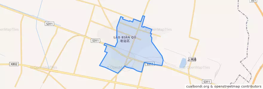 Mapa de ubicacion de 老边街道.