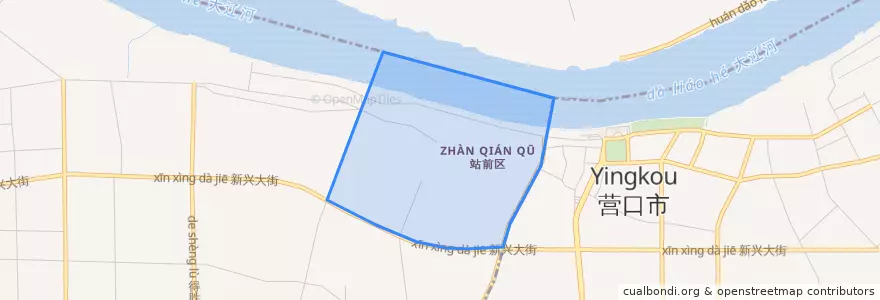 Mapa de ubicacion de Shengli Subdistrict.