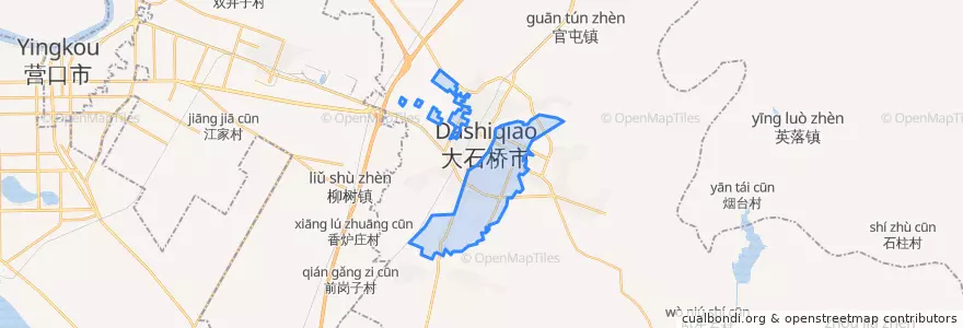 Mapa de ubicacion de Gangdu Subdistrict.