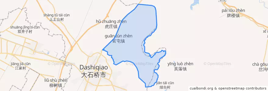 Mapa de ubicacion de 官屯镇.