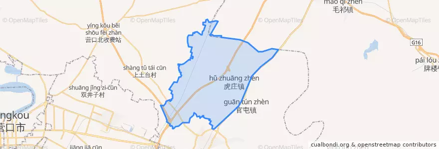 Mapa de ubicacion de Huzhuang.