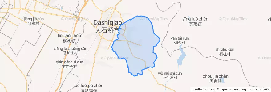 Mapa de ubicacion de Nanlou Subdistrict.