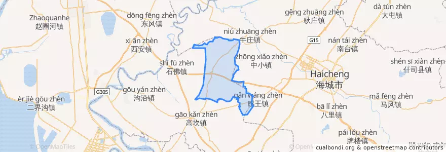 Mapa de ubicacion de 旗口镇.