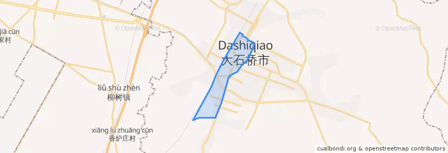 Mapa de ubicacion de Shiqiao Subdistrict.