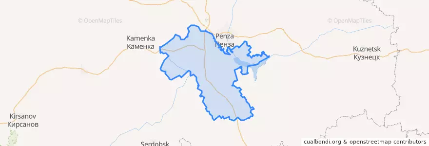 Mapa de ubicacion de Пензенский район.