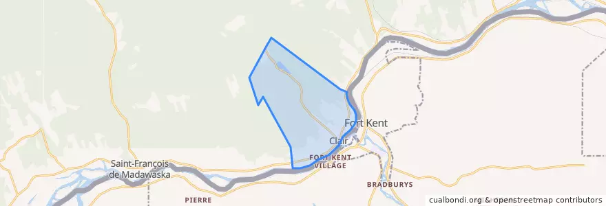 Mapa de ubicacion de Clair.