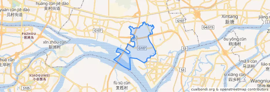 Mapa de ubicacion de 穗东街道.