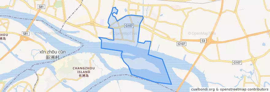 Mapa de ubicacion de 黄埔街道.