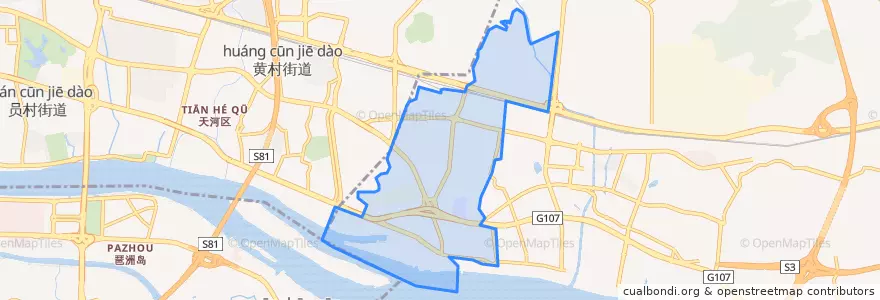 Mapa de ubicacion de Yuzhu Subdistrict.