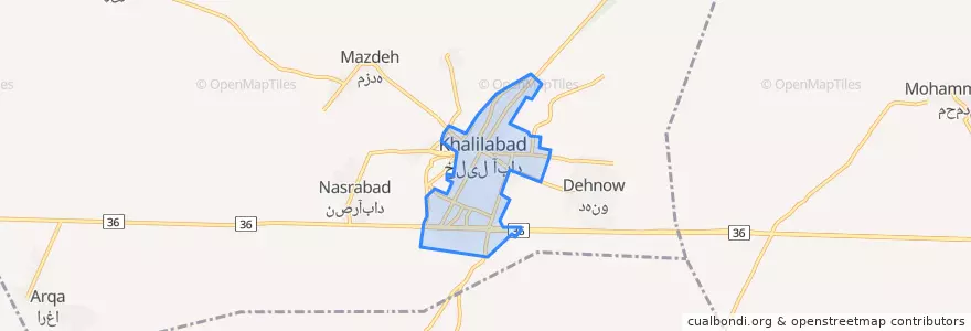 Mapa de ubicacion de خلیل آباد.