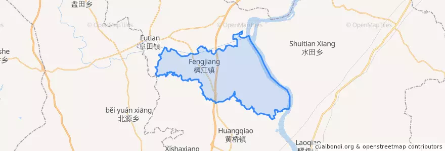 Mapa de ubicacion de 枫江镇.