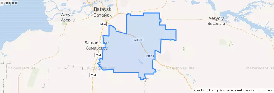 Mapa de ubicacion de Кагальницкий район.