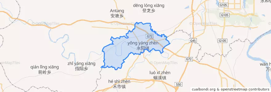 Mapa de ubicacion de 永阳镇.