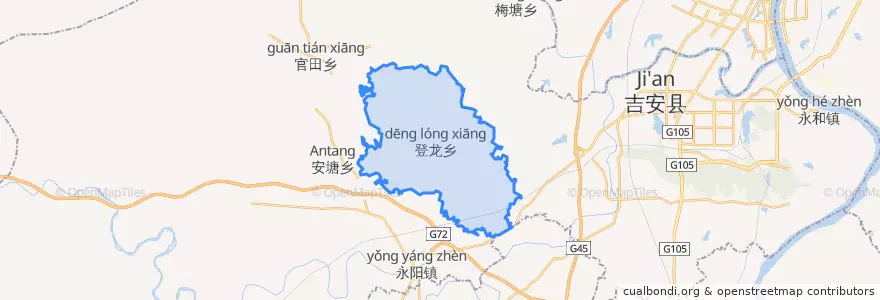 Mapa de ubicacion de 登龙乡.