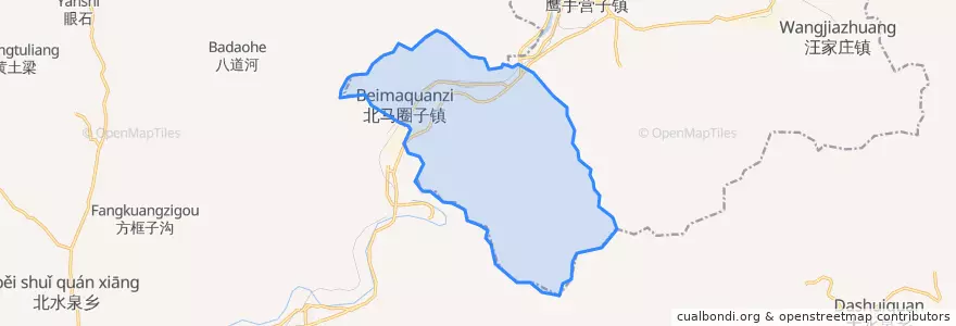 Mapa de ubicacion de 北马圈子镇.