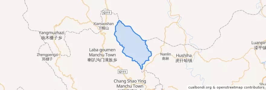 Mapa de ubicacion de 五道营子满族乡.